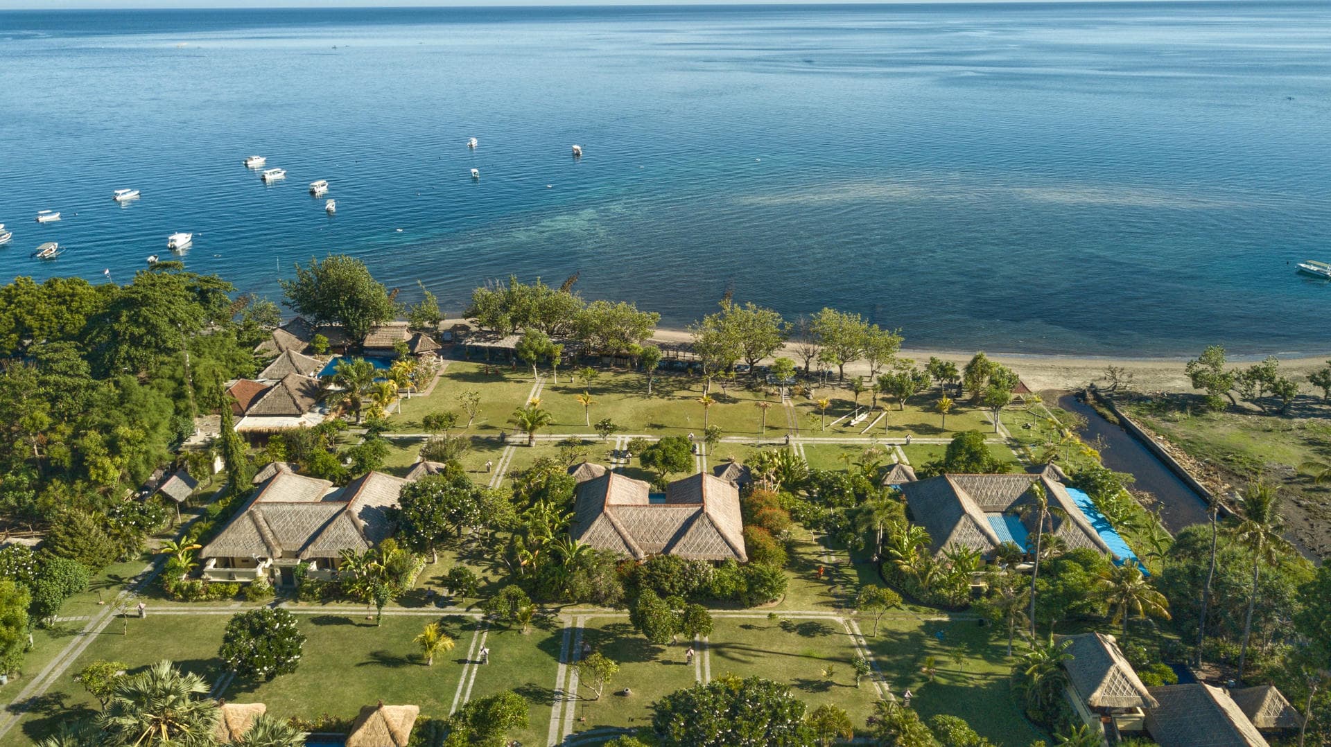 Pemuteran Bay shoreline near the Agung Prana Reef restoration site, North West Bali