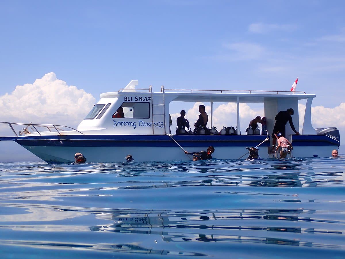 Karang Divers dive equipment at Pemuteran beachfront base, North West Bali